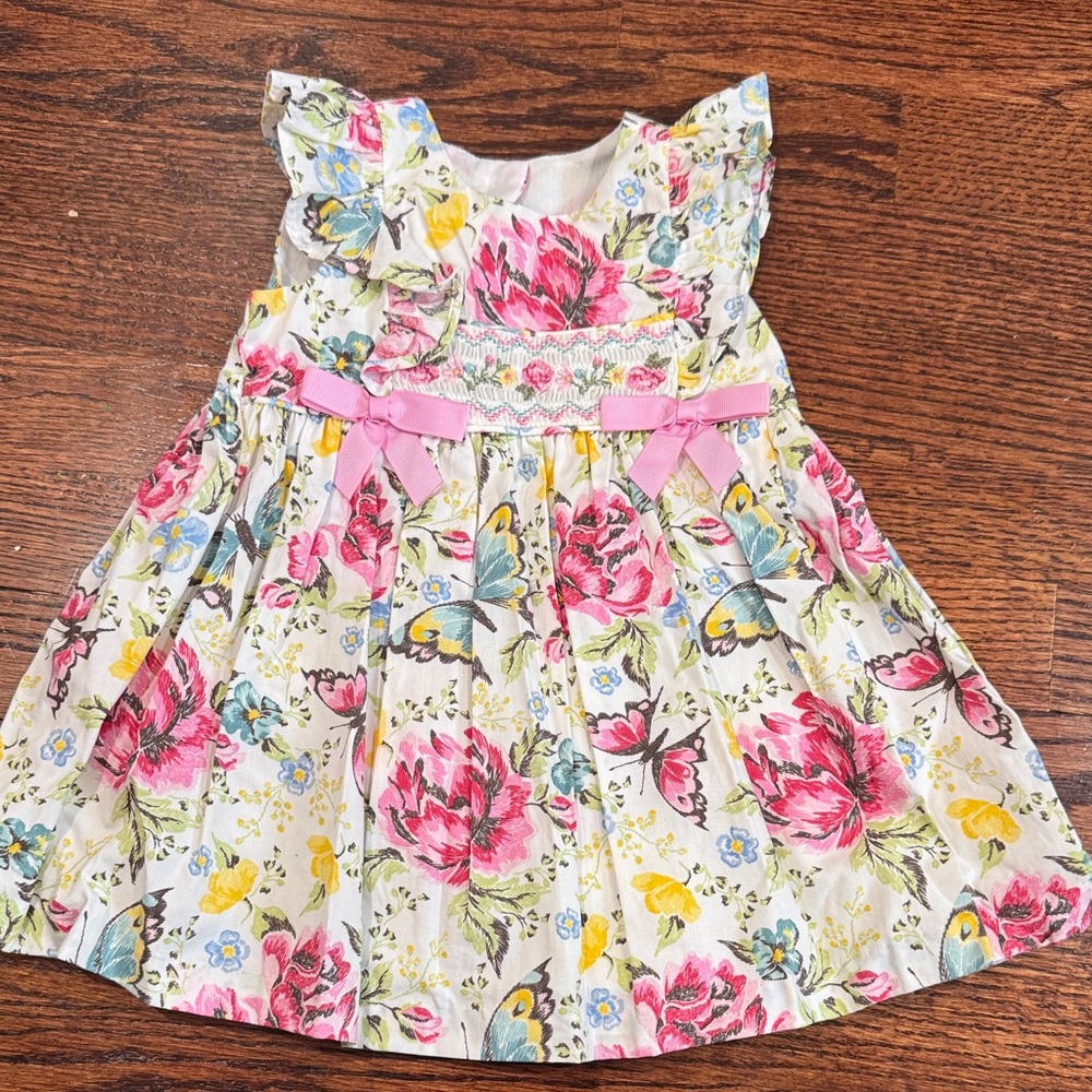 Bonnie Baby Pink and Cream Floral Dress